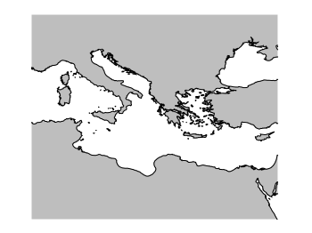 Map of the Mediterranean region